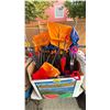 Image 1 : PALLET OF ASSORTED SIZE SNOW SHOVELS *MUST TAKE ALL ON PALLET*
