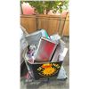 Image 1 : PALLET OF DISHWARE, WASTE RECEPTACLE, WIRELESS REMOTE SYSTEMS, MASSAGING BOOTIES, BRITA FILTER,