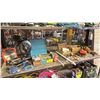 Image 1 : SHELF OF COTTER PINS, CHOP SAW, BENCH VICE & RATCHETING CHAIN HOISTS