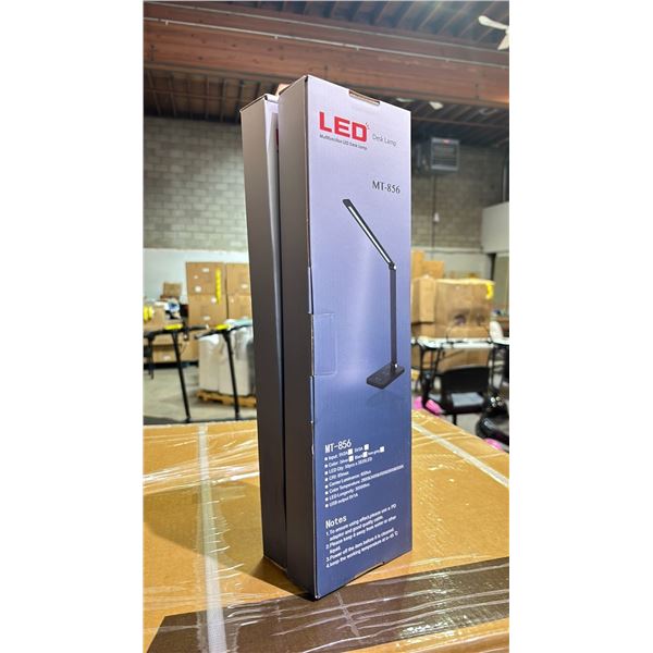 PAIR OF MULTIFUNCTIONAL LED DESK LAMPS WITH ADJUSTABLE ANGLE & POWER CORD