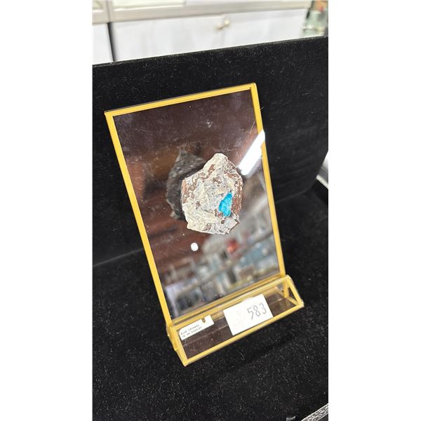 BLUE CAVANSITE ON A DISPLAY