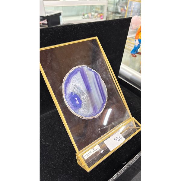 AGATE SLICE (BRAZIL) ON A DISPLAY