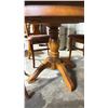 Image 3 : LIGHT WOODEN DINING TABLE WITH LEAF & 4 CHAIRS - 46" DIAMETER/ LEAF MEASURES 20"