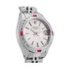 Image 3 : Rolex Ladies Stainless Steel Ruby And Diamond Bezel Date Watch