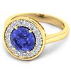 Image 3 : 14KT Yellow Gold 2.02ct Tanzanite and Diamond Ring