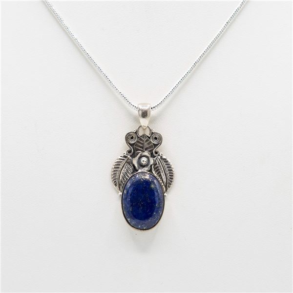 Natural 12.75 Ct Blue Lapis Lazuli Pendant