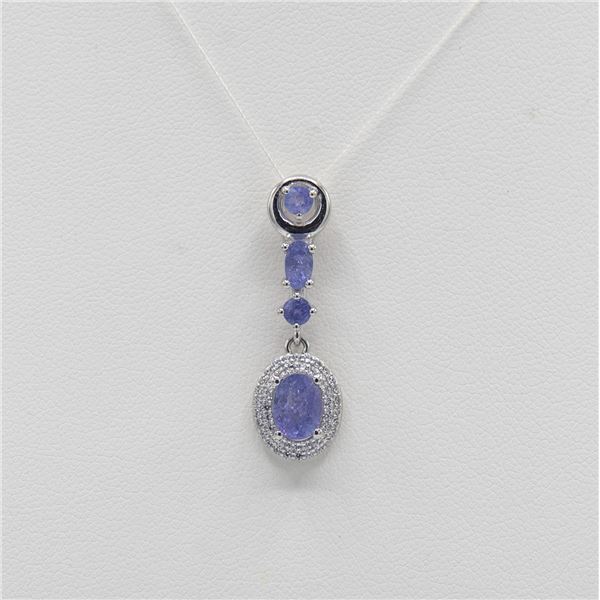 Certified Natural Tanzanite Pendant