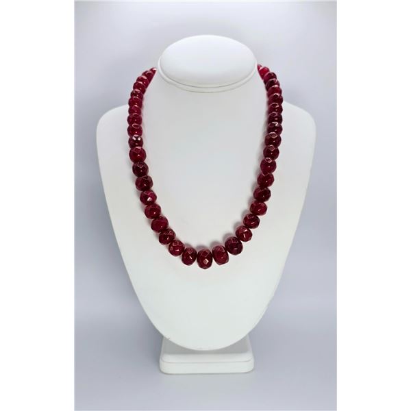 Beautiful Large 592.5 Ct Mined From The Earth Ruby Necklace