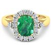 Image 3 : 14KT Yellow Gold 1.74ct Zambian Emerald and Diamond Ring