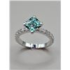 Image 4 : 2.75 Ct VVs1  Lab Simulated Alexandrite Asscher Cut Ring