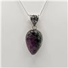 Image 2 : Beautiful Natural Ruby Zoisite 28.5 Ct Pendant