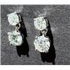 Image 1 : Sparkling 3.25cttw White E-F Fire Moissanite Drop Earrings