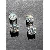 Image 2 : Sparkling 3.25cttw White E-F Fire Moissanite Drop Earrings