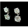 Image 4 : Sparkling 3.25cttw White E-F Fire Moissanite Drop Earrings