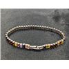 Image 8 : 14KT White Gold Plated Mixed Color Simulated Sapphire Bracelet