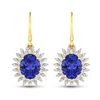 Image 1 : 14KT Yellow Gold 2.82ctw Tanzanite and Diamond Earrings