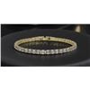 Image 3 : 14 Kt Yellow Gold Plated Lab Simulated Diamond Tennis Bracelet