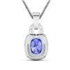 Image 2 : 14KT White Gold 2.02ctw Tanzanite and Diamond Pendant