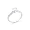Image 2 : 14KT White Gold 1.23ct F Color Lab Diamond Ring