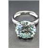 Plated 14KT White Gold 7.25ct Vvs1 Ice Blue Fire Moissanite Ring