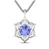 Image 3 : 14KT White Gold 2.02ctw Tanzanite and Diamond Pendant