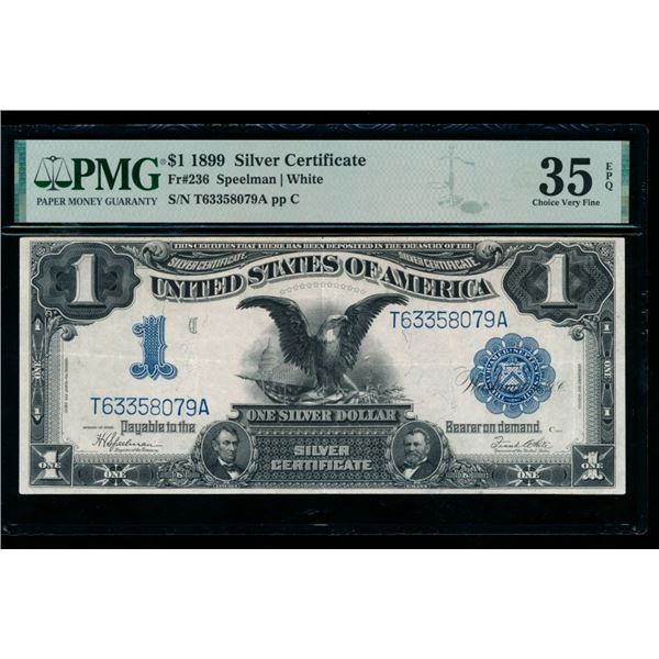 1899 $1 Black Eagle Silver Certificate PMG 35EPQ