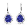 Image 2 : 14KT White Gold 2.88ctw Tanzanite and Diamond Earrings