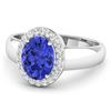 Image 3 : 14KT White Gold 1.41ct Tanzanite and Diamond Ring