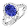 Image 1 : 14KT White Gold 1.41ctw Tanzanite and Diamond Ring