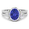Image 3 : 14KT White Gold 1.41ctw Tanzanite and Diamond Ring