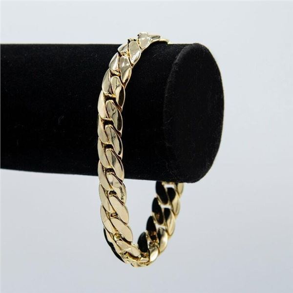 Huge 14 Kt 47.3 Gram Gold Plated Cuban Link Bracelet