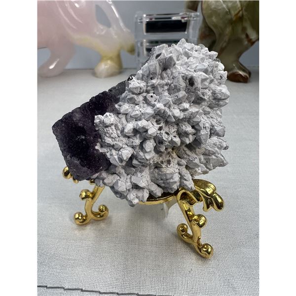 2.1 INCH PURPLE CALCITE WITH FLUORITE SPECIMEN