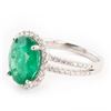 Image 2 : 4.90 ctw Emerald and 0.72 ctw Diamond Platinum Ring
