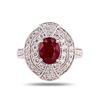 Image 1 : 2.06 ctw Ruby and 0.73 ctw Diamond Platinum Ring (GIA CERTIFIED)