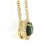 Image 4 : NEW 18k Gold .78 ctw GIA Marquise Emerald Solitaire Diamond Halo Pendant Necklac