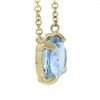 Image 4 : New 14k Yellow Gold 2.46 ctw Oval Aquamarine Pendant & 16" or 18" Adjustable Cha