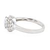Image 3 : 1.01 ctw G COLOR SI3 CLARITY CENTER Diamond 18K White Gold Ring (1.34 ctw Diamon