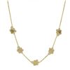 Image 4 : 18k Gold GIA 2 ctw GIA Colored Pink Yellow Diamond Flower Station Necklace Chain