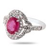 Image 2 : 1.75 ctw Pink Sapphire and 0.76 ctw Diamond Platinum Ring