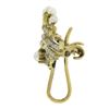 Image 4 : Antique Solid 14k Yellow Gold Seed Pearls Crown Wings Pin Brooch w/ Watch Hook