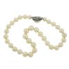 Image 4 : 20" GIA Cultured Pearl Strand Necklace w/ 14k Gold Diamond & Mabe Pearl Clasp
