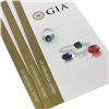 Image 1 : New Platinum 6.52 ctw GIA No Heat Oval Sapphire & Paraiba Tourmaline 3 Stone Rin