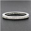 Image 5 : 14k White Gold .60 ctw Channel Set Round Diamond Eternity Stack Wedding Band Rin