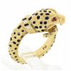 Image 7 : Vintage 18k Gold Ruby Eyes Detailed Blue Enamel Dot Spotted Leopard Serpent Ring