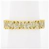 Image 4 : 18K Gold Alternating Pear Fancy Yellow Diamond Eternity Wedding Stack Band Ring