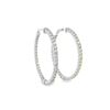 Image 1 : 4.63 ctw Diamond Hoop Earrings - 14KT White Gold
