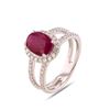 Image 3 : 2.31 ctw BURMESE Ruby and 0.51 ctw Diamond 18K White Gold Ring (GIA CERTIFIED)