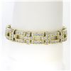 Image 1 : Unisex 18K Gold 14.9 ctw Channel Set FIERY Diamond Wide Link Statement Bracelet