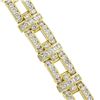 Image 6 : Unisex 18K Gold 14.9 ctw Channel Set FIERY Diamond Wide Link Statement Bracelet