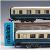 Image 7 : 3pc Vintage Marklin HO Scale DB Passenger Cars